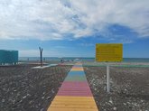 Accessible beach for people with disabilities in Batumi (opposite New Ship)