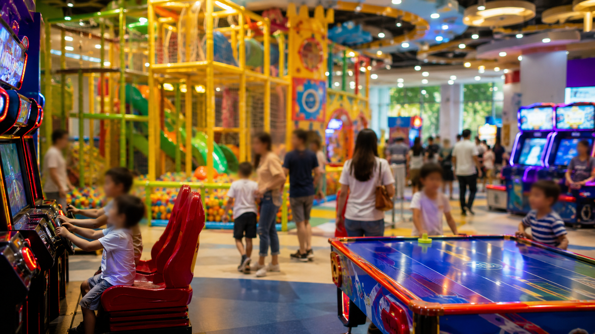 A bright indoor family entertainment centre in Batumi with colourful play zones.