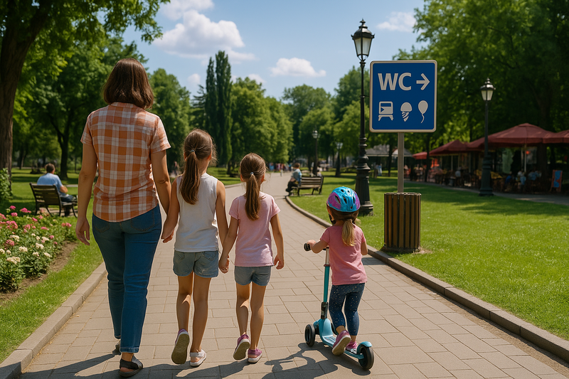 What is important for parents to consider when choosing locations for walks with children?