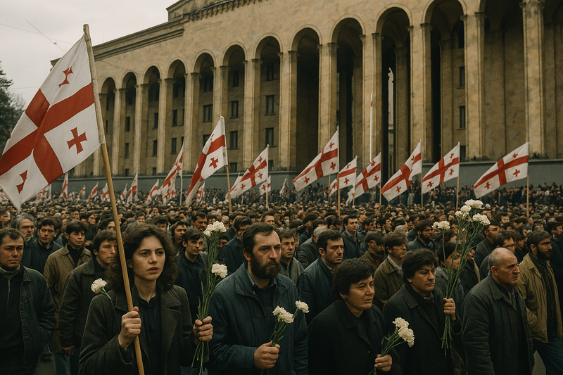 National Unity Day - Peaceful demonstration in Tbilisi