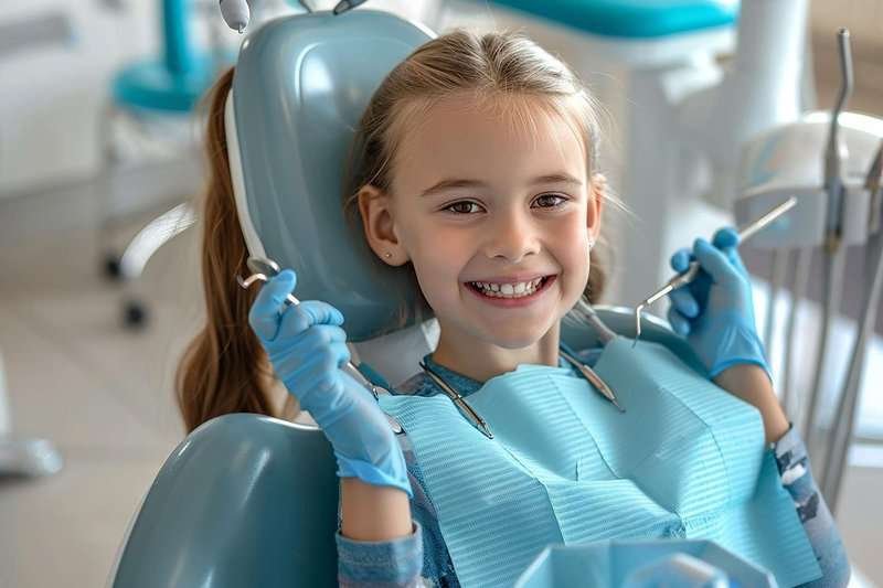 Girl at the dentist's
