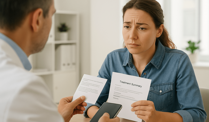 A girl at a doctor's appointment