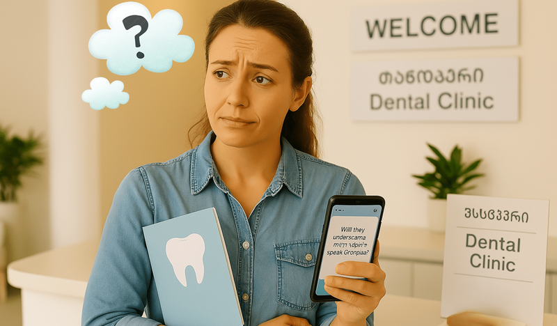 Girl at the dentist's