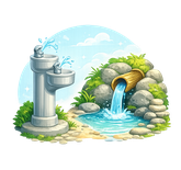 Drinking fountains and springs