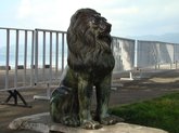 Фигуры львов рядом с Морским портом