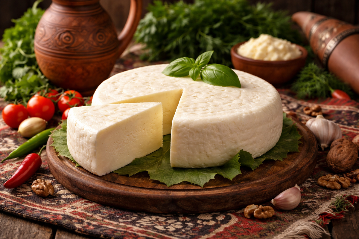Fresh Georgian cheese