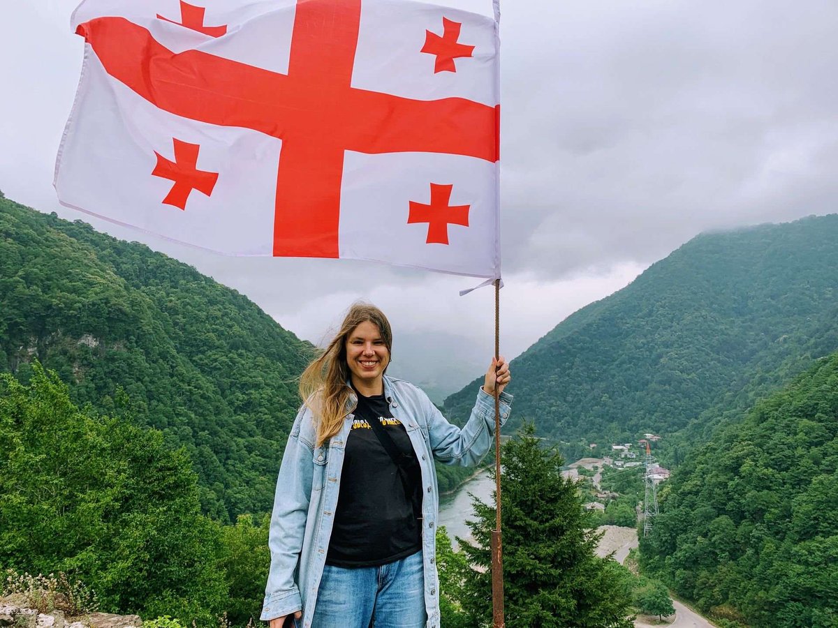 Georgian flag in Adjara