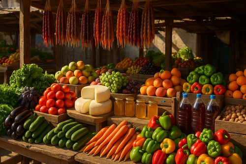 Georgian market of plenty