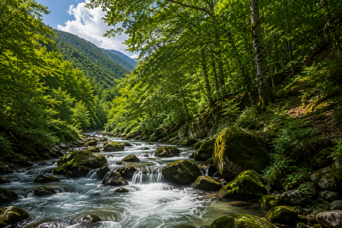 Mountain rivers, ancient beech forests and untouched landscapes in the heart of Kakheti.