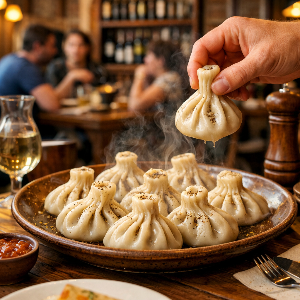Traditional khinkali dinner in Batumi