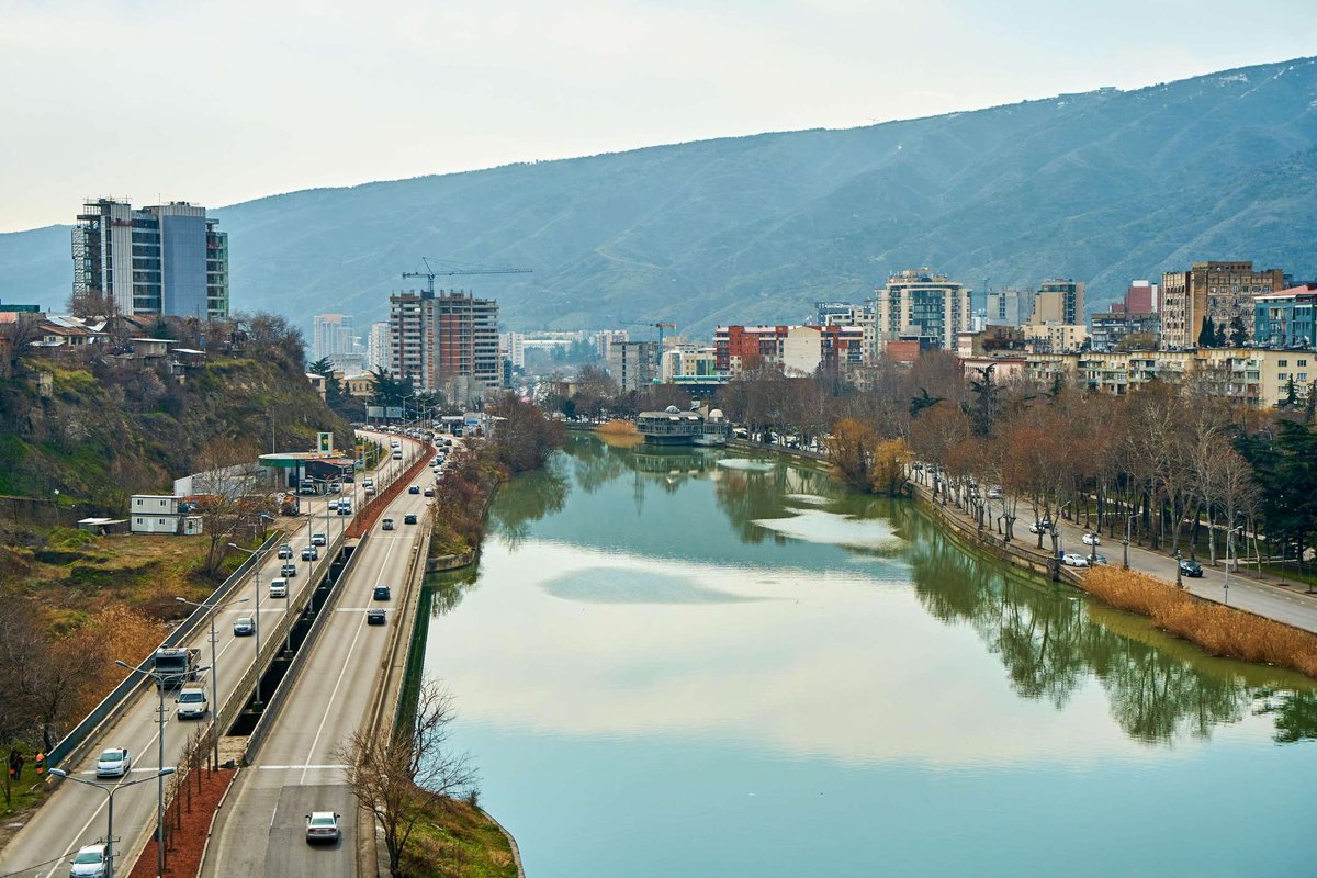Kura River in Tbilisi