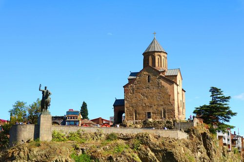 Metekhi Church on the banks of the Mtkvari River