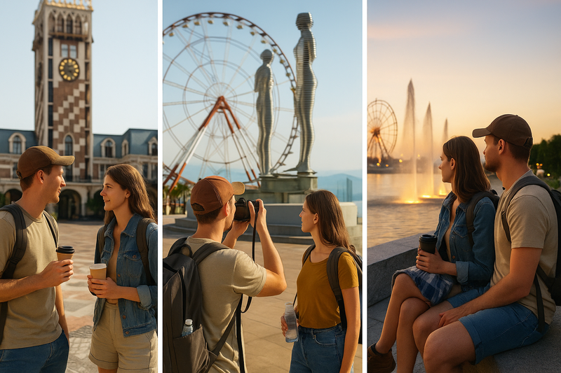 A young couple in Batumi