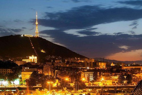Mount Mtatsminda - night view