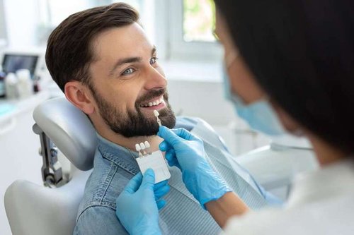 a man at the dentist