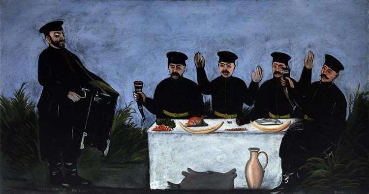 Niko Pirosmani - Kinto revelry with an organ player