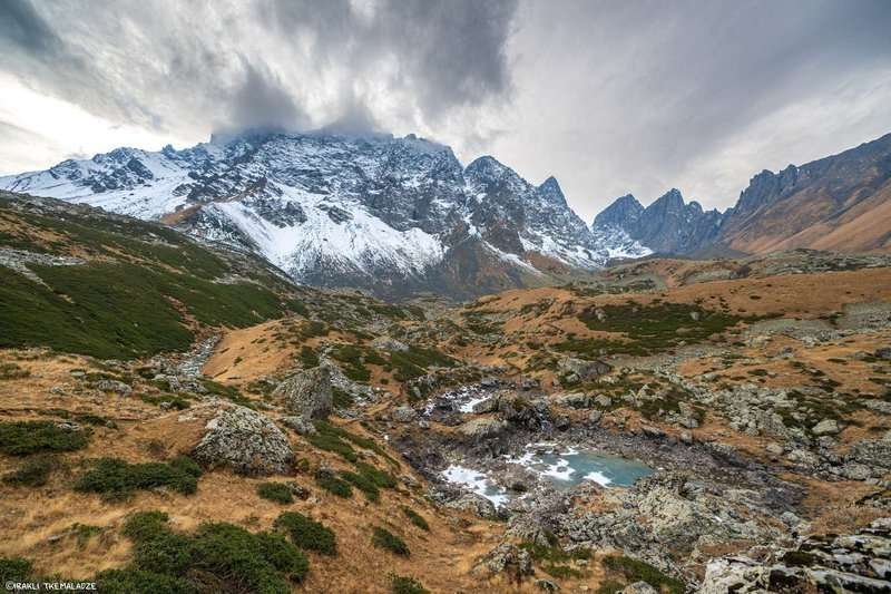 Abudelauri Lakes in autumn - Green Lake, Blue Lake and White Lake
