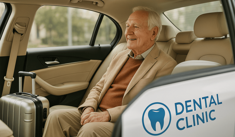 The patient goes to the dentist