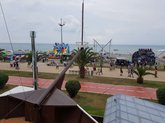 Beach near the Luna Park (children's attractions)