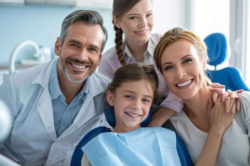 family at the dentist