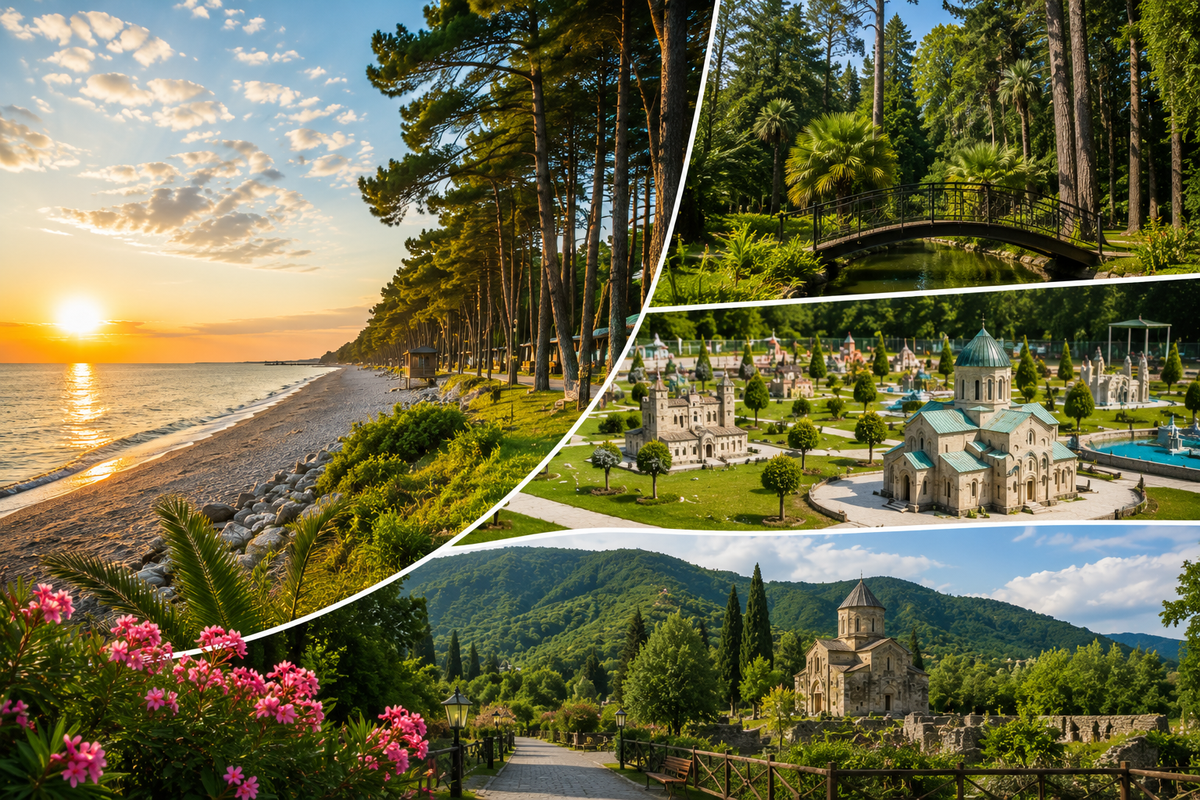Spend a perfect day in Shekvetili exploring the Black Sea beach, the famous Dendrological Park, Georgia in Miniatures and the Tsitsinatela amusement park.