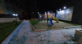 Square with children's playground