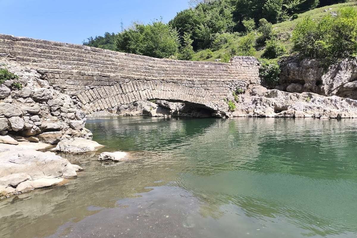 Stone bridge over the Tskalsitela River