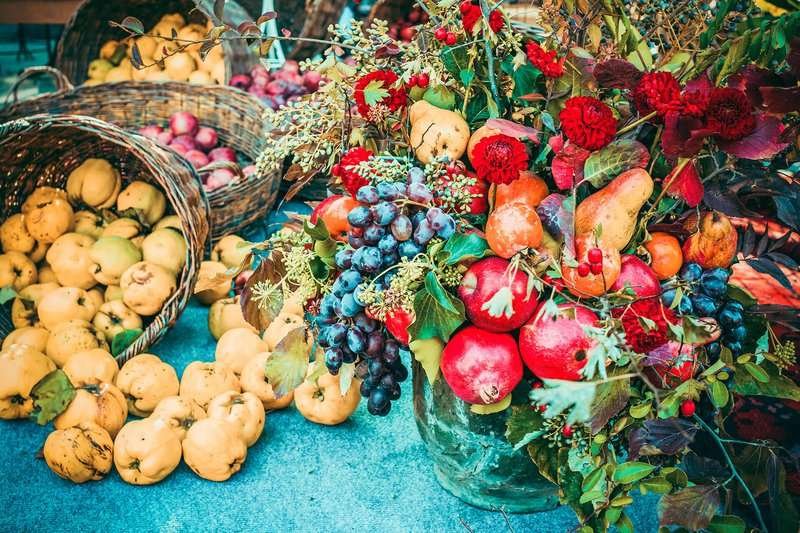 Fruits and vegetables at the Tbilisoba festival