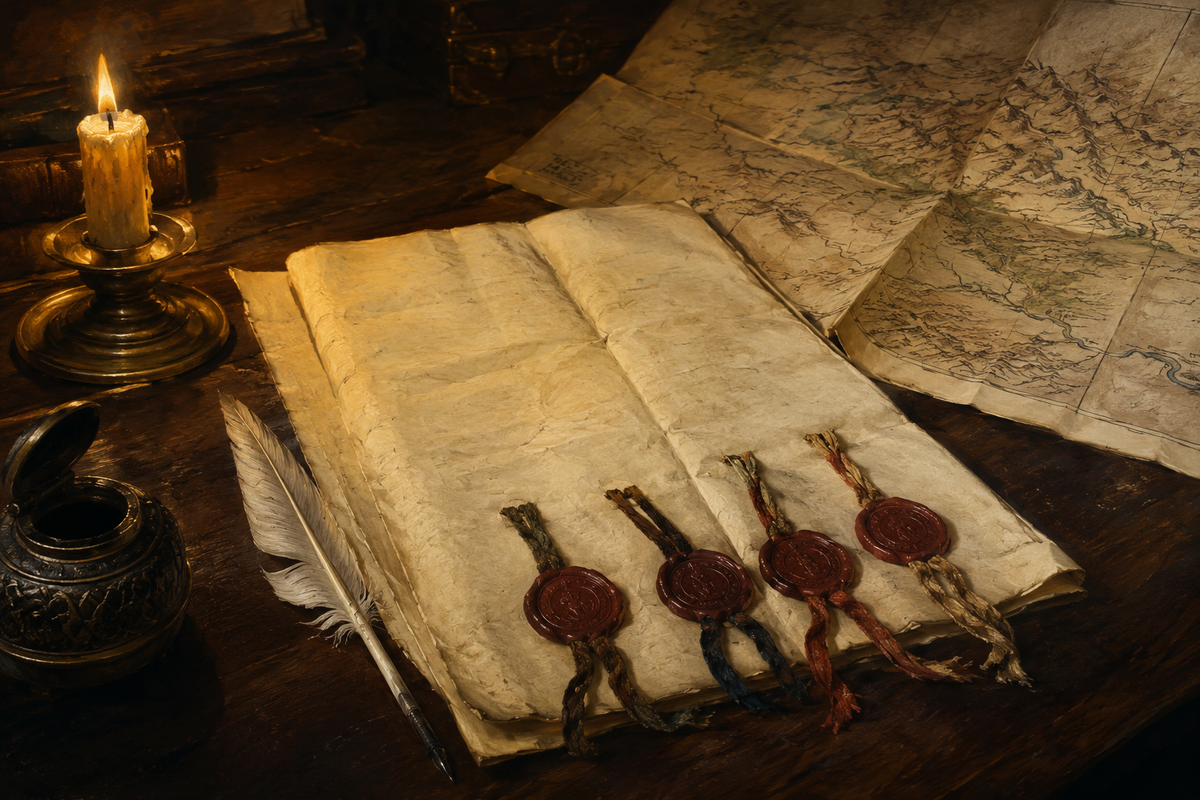 The Treaty of Georgievsk of 1783 Document and Seals