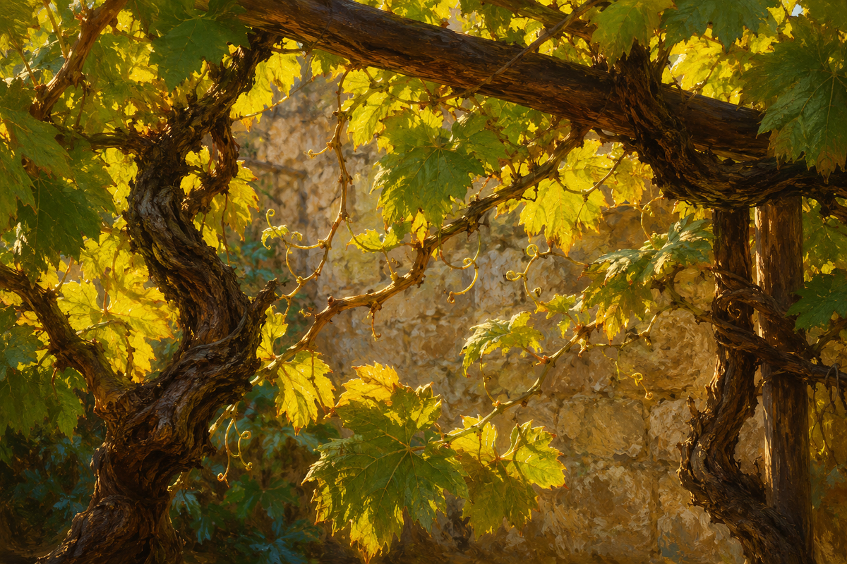The grapevine a symbol associated with the name of Saint Nino.
