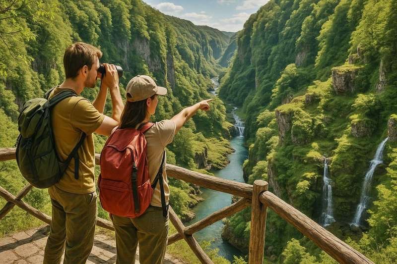 Tourists in the canyon