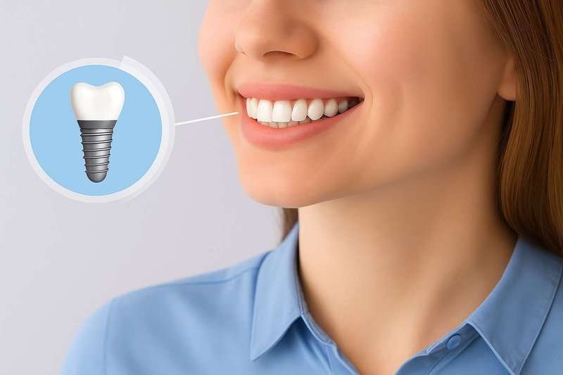 smile with an implant