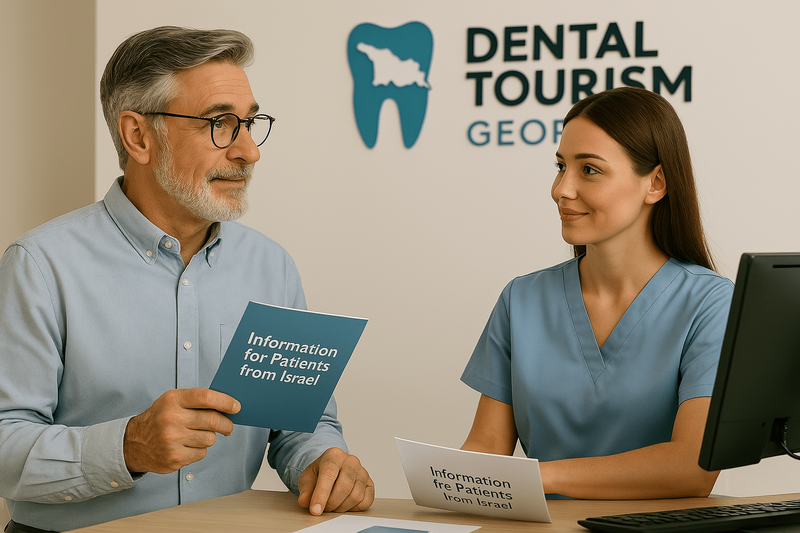 an elderly man at the dentist's