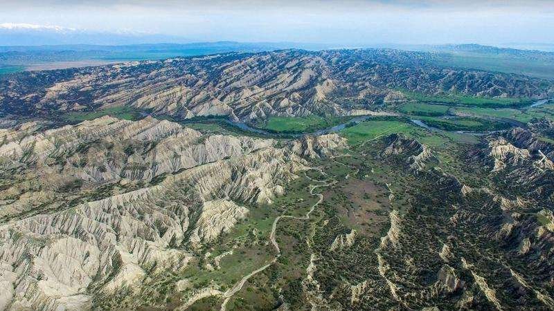 View from above of Vashlovani National Park