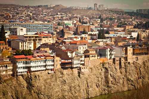 View of the old town of Tbilisi