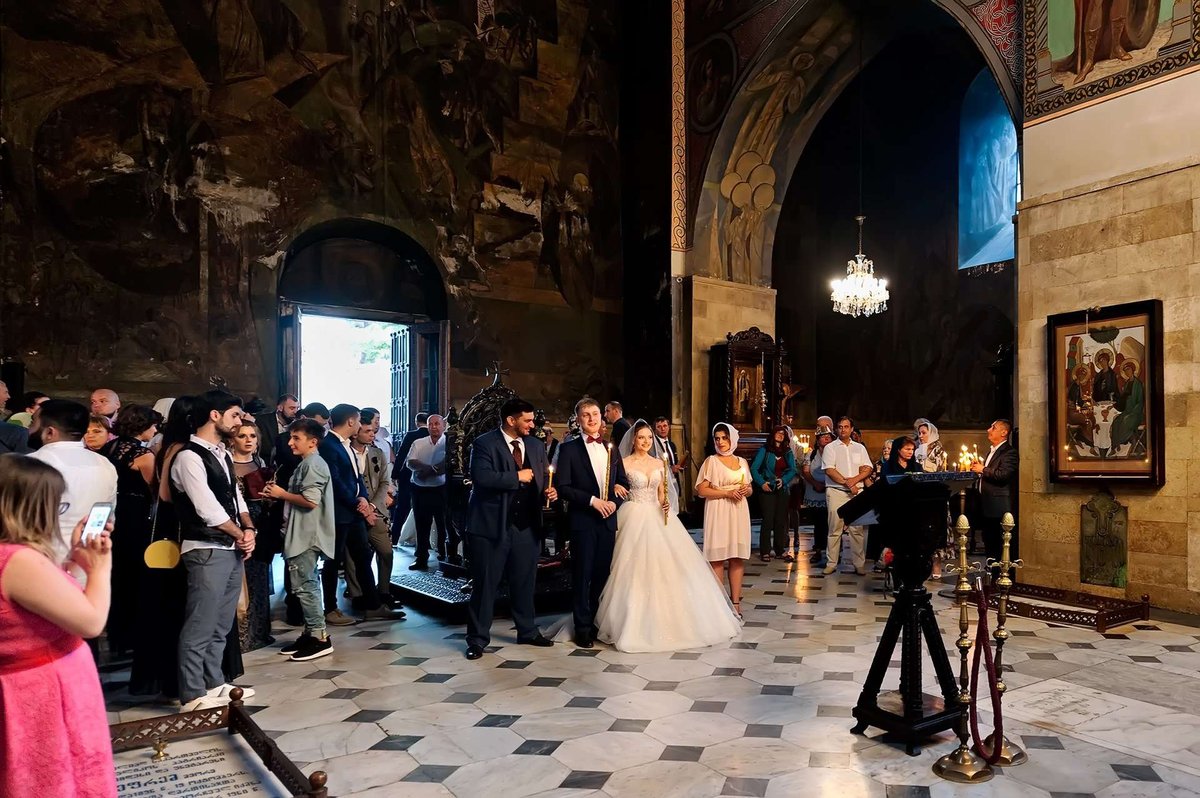Wedding at Sioni Cathedral in Tbilisi