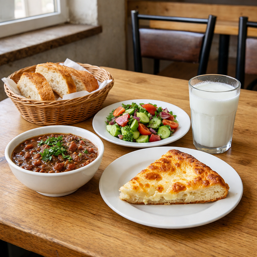 Affordable Georgian lunch in Batumi café