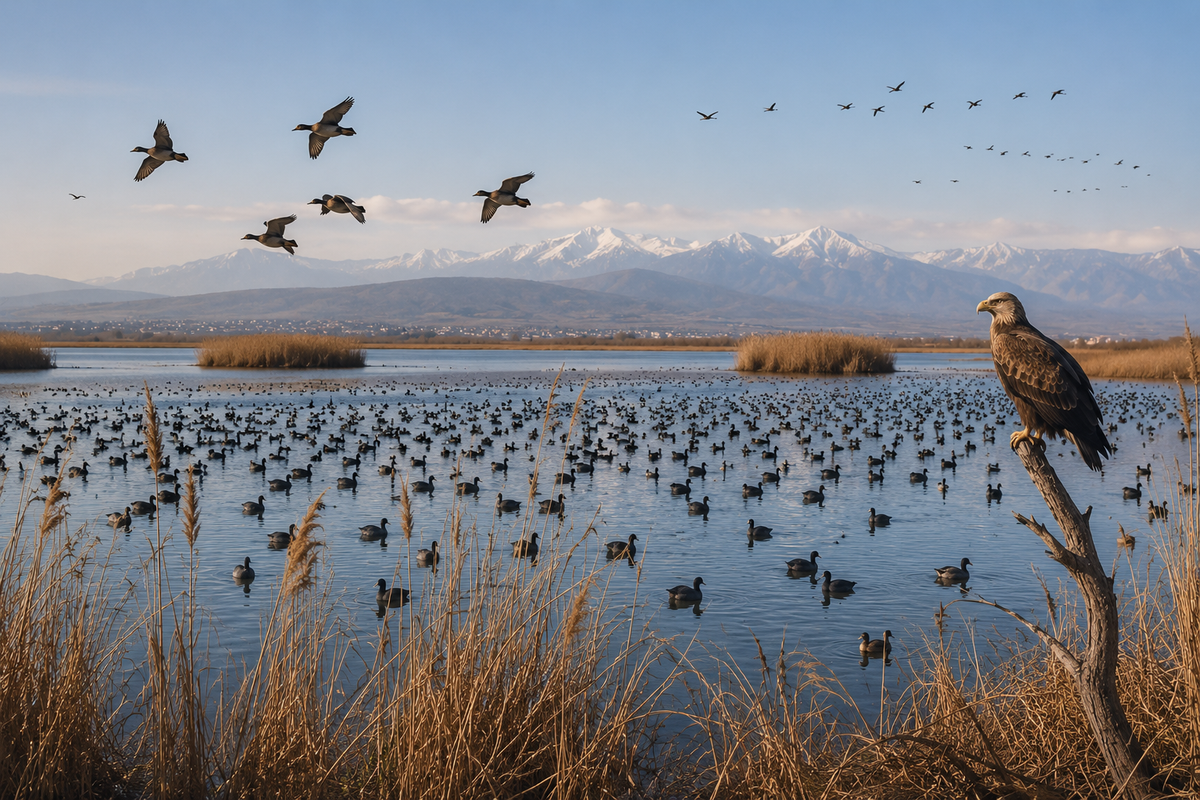 Kumisi Lake is one of Georgia's finest birdwatching locations, attracting hundreds of bird species during migration and winter.
