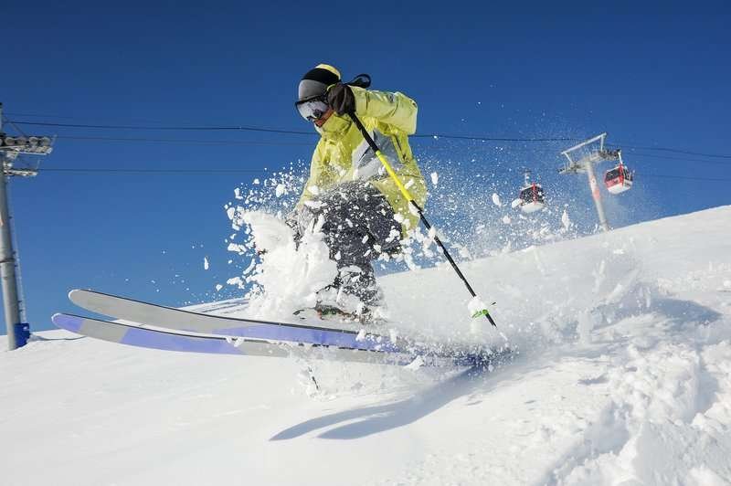 A skier at the Gaudari ski resort