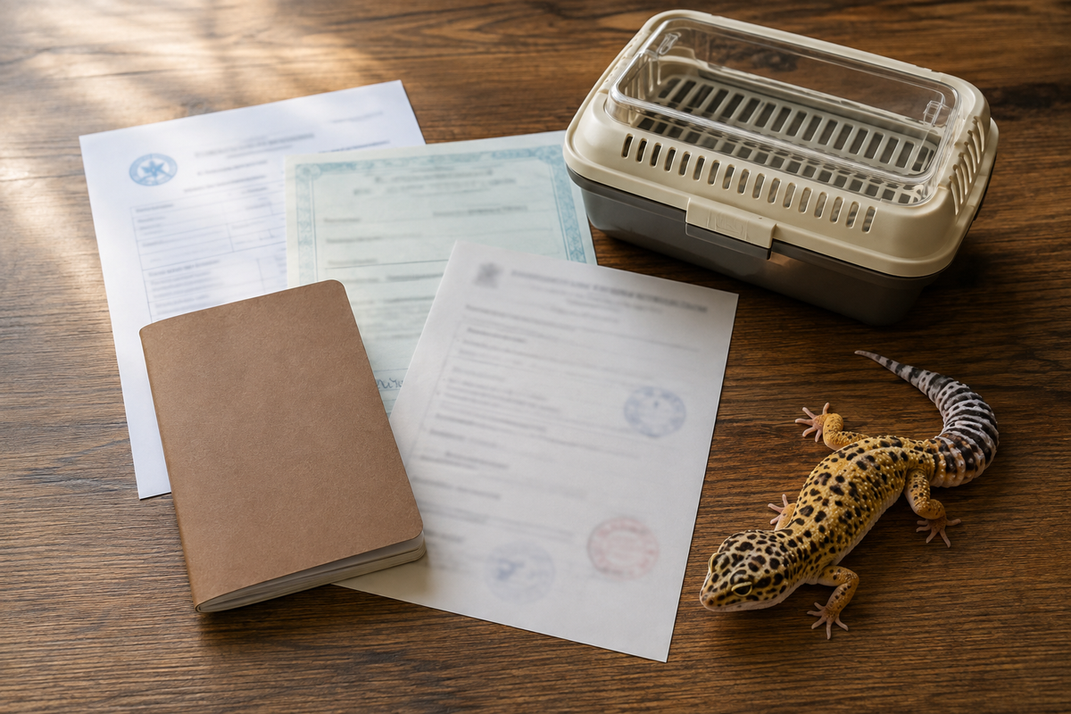 a small pet passport style booklet with a blank cover