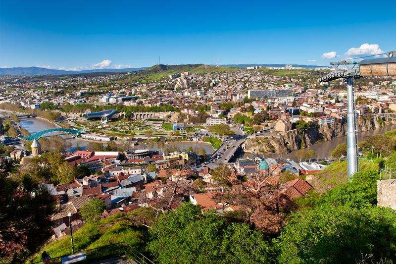 A bird's eye view of Tbilisi