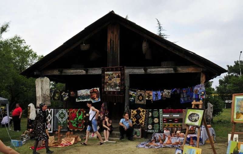 People at the Art Gene Festival fair