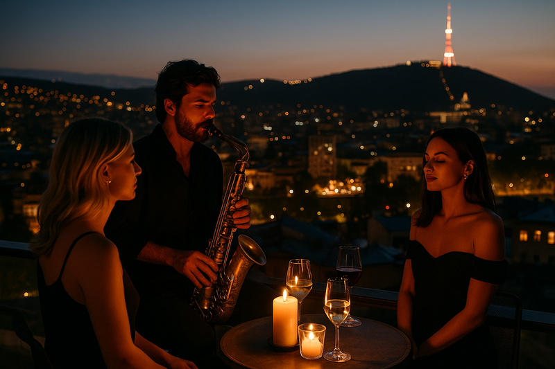 bars with live music and city views