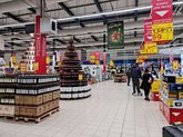 Supermarket "Carrefour" on the street Tvalchrelidze