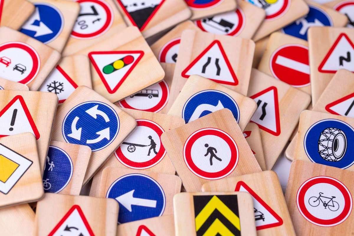 toy road signs