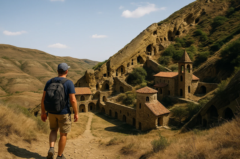 excursion routes around the David Gareja monastery complex