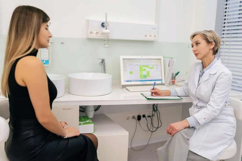 At an appointment at a cosmetology clinic