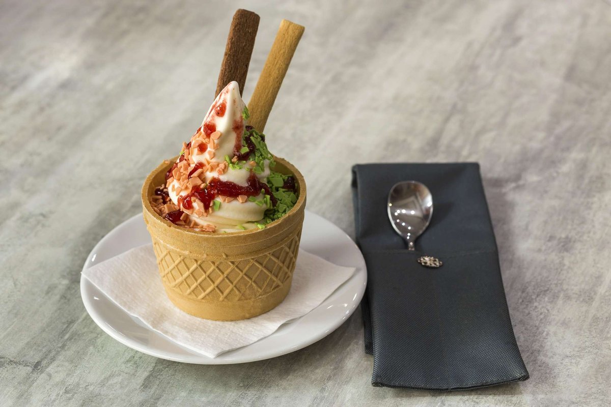 ice-cream-dessert-in-wafer-cup