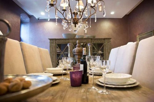 restaurant interior - set table