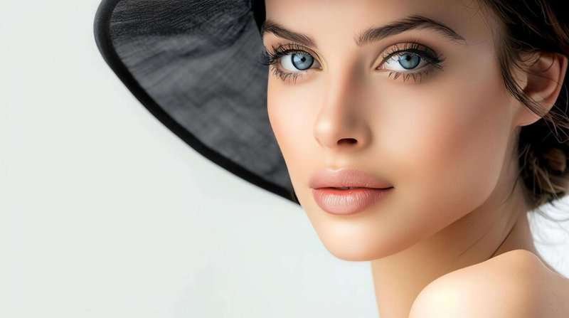 a beautiful girl in a hat